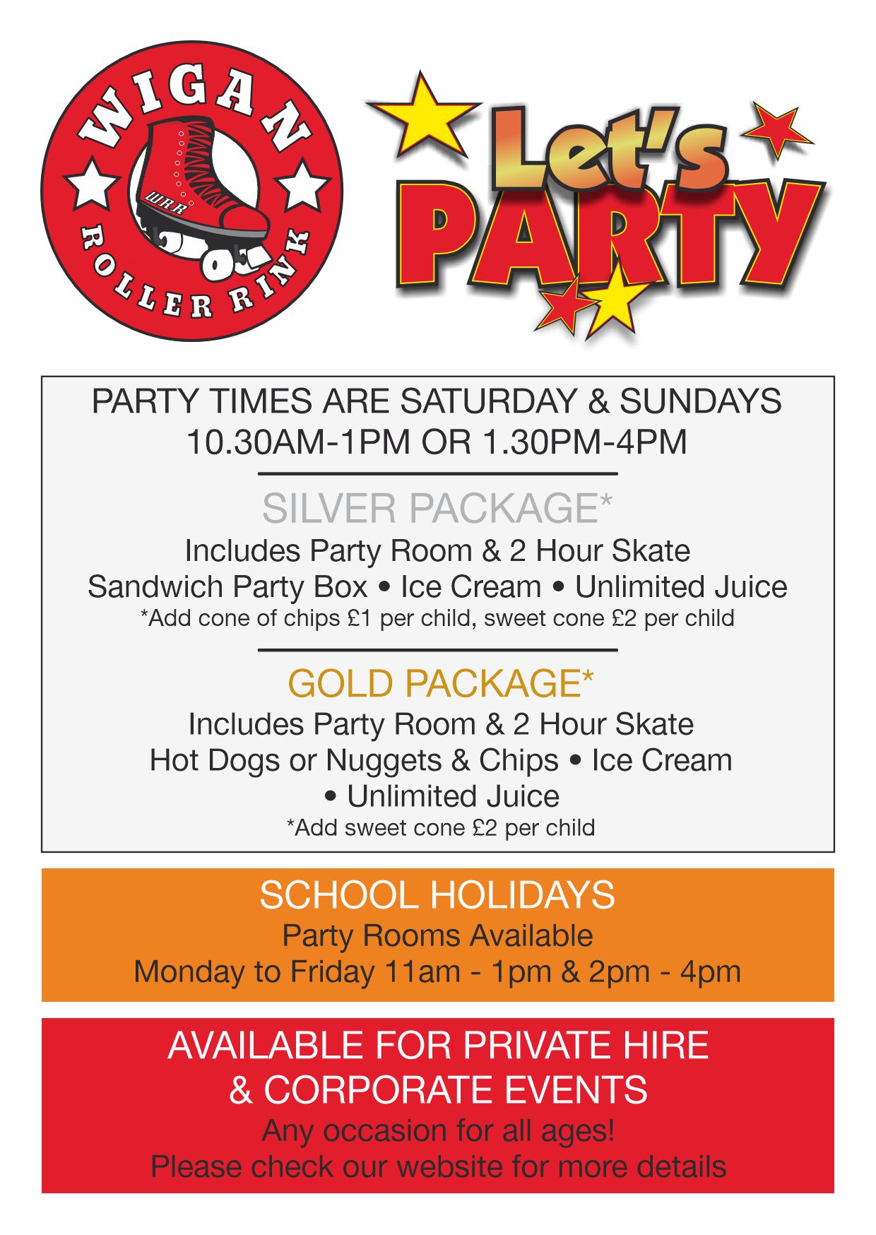 CHILDREN'S PARTY PACKAGES