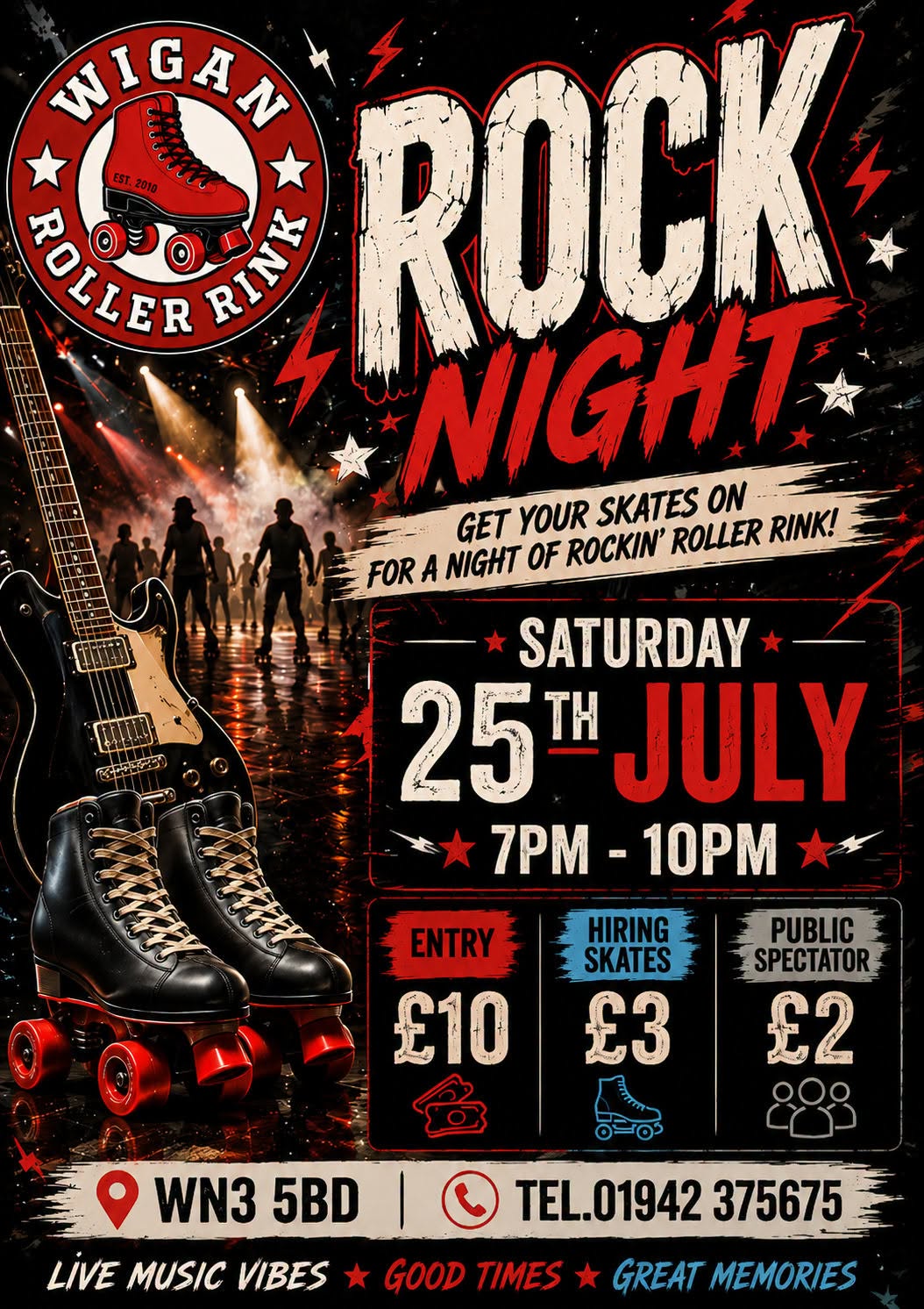 ROCK NIGHT SAT 25TH AUGUST 7PM -10PM
