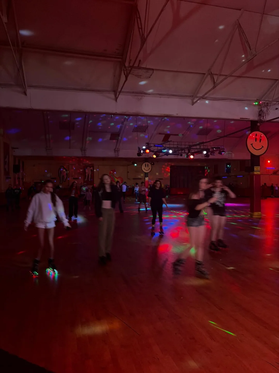 People skating together at a Wigan Roller Rink event