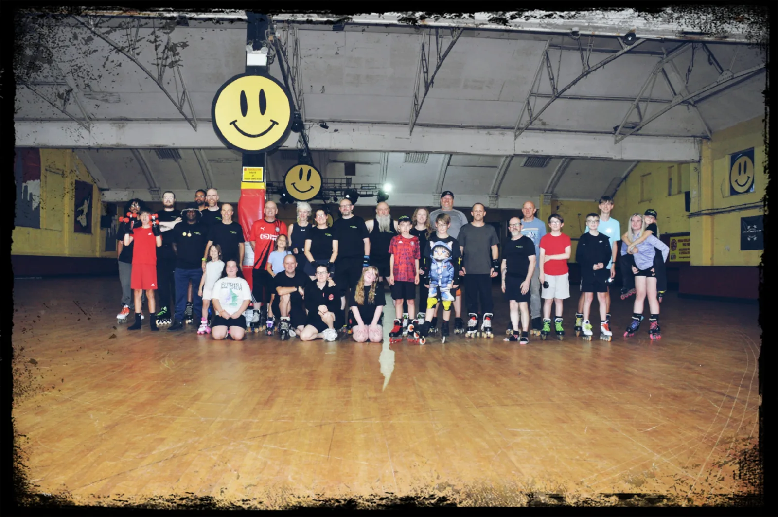 Skaters together at Wigan Roller Rink