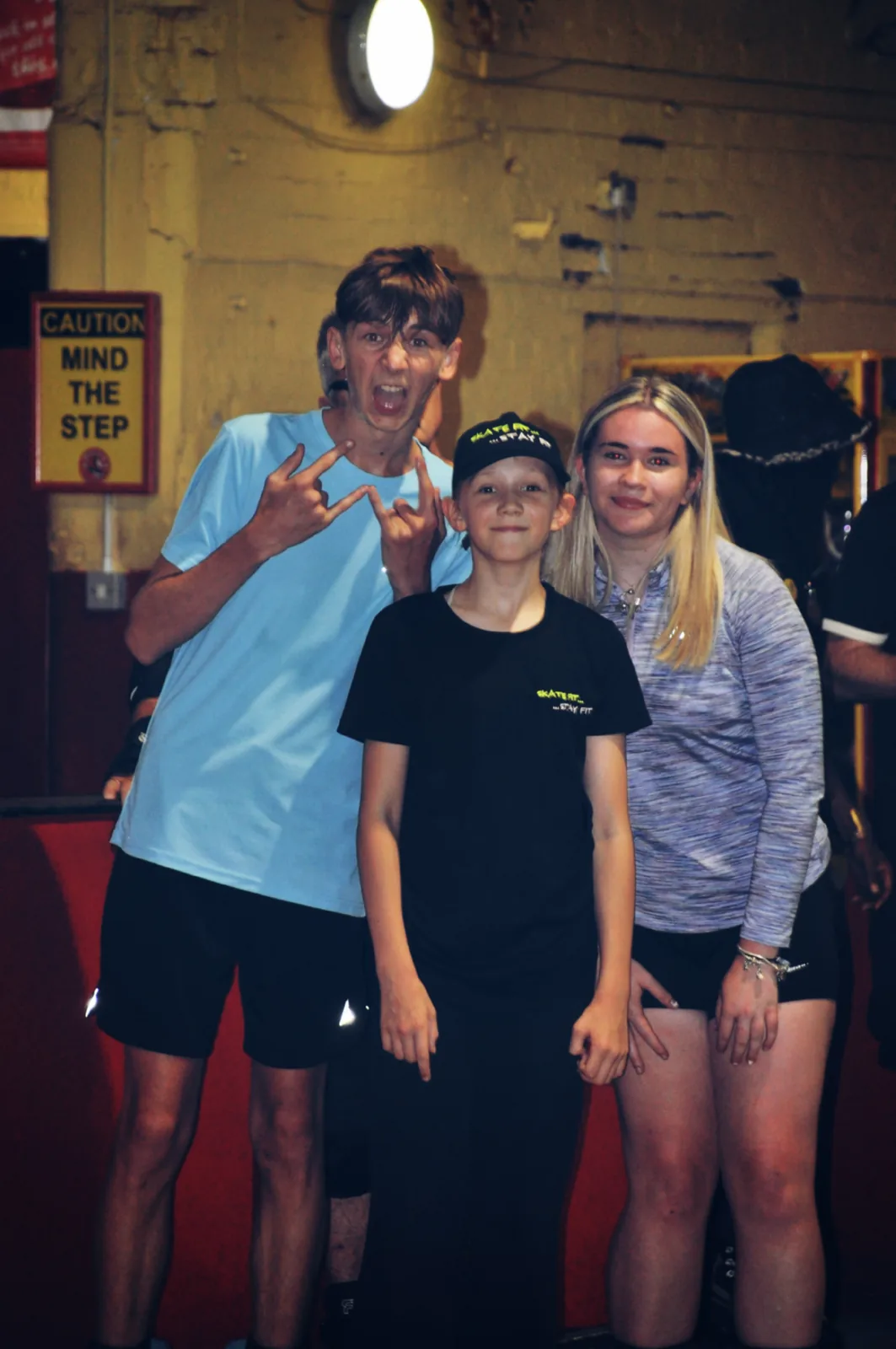 Friends smiling at Skate Fit