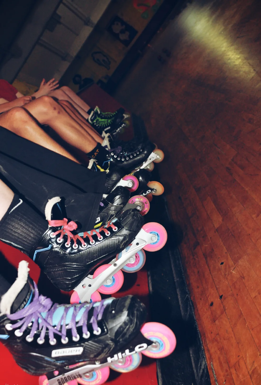 Skate Fit skates together on the rink floor